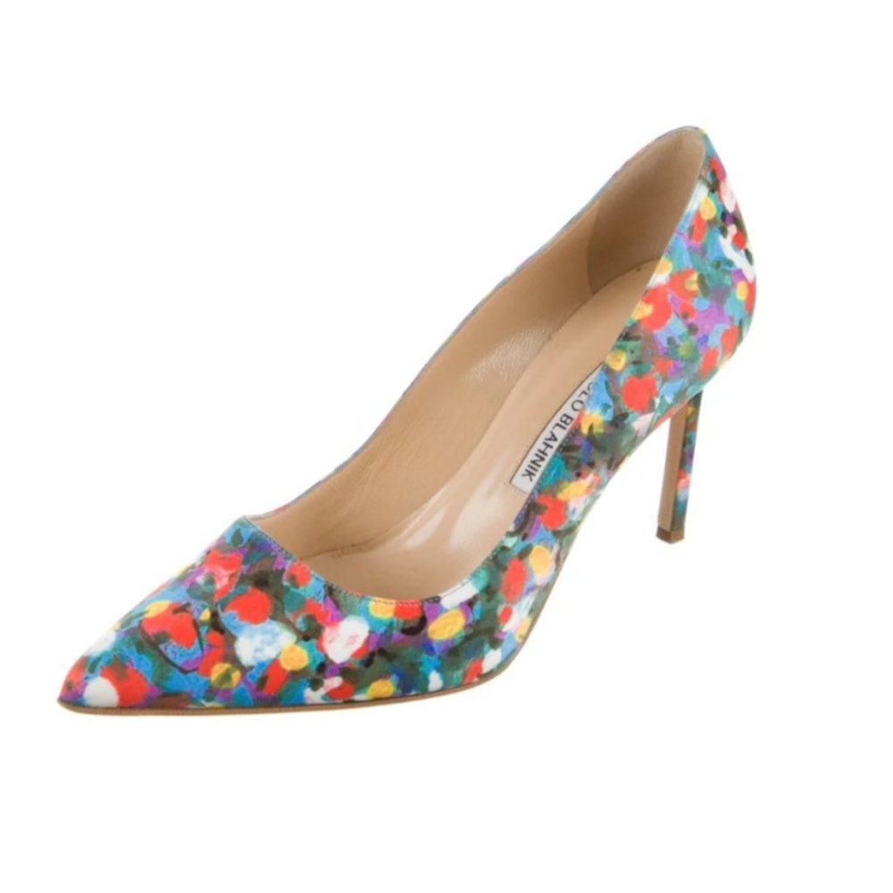 Manolo Blahnik Pumps, size 41 (10 / 10.5) multicolor fabric heels